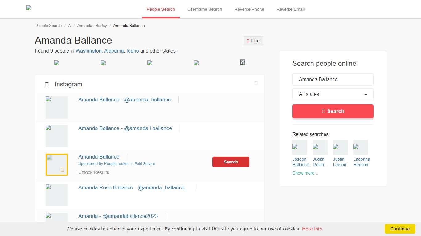 Amanda Ballance's Instagram, Twitter & Facebook on IDCrawl